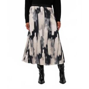 NEW ESQUALO plisse printed skirt in fade